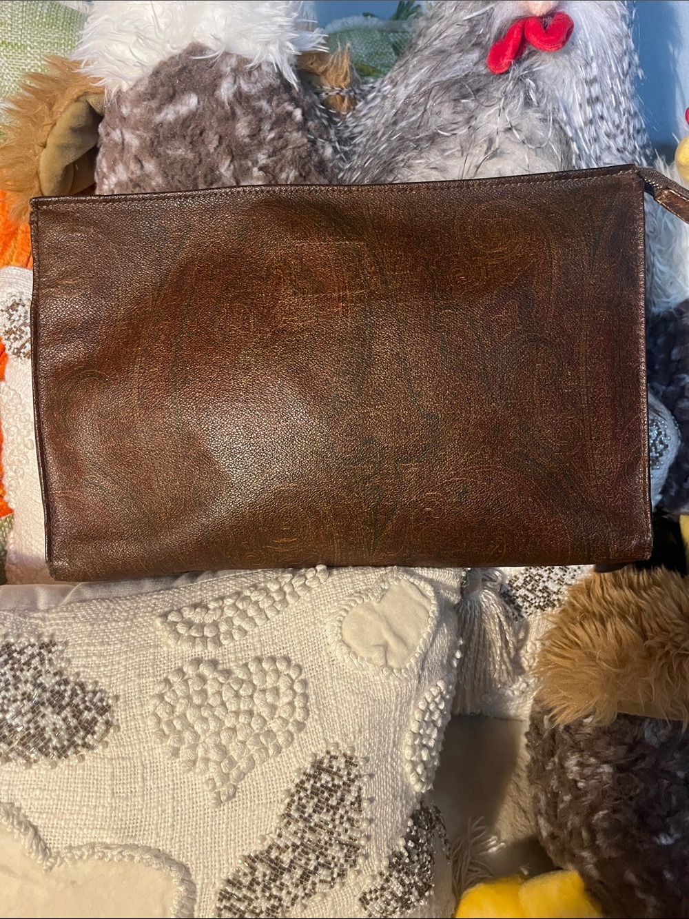 🎶ETRO MILANO Elegant Brown Laptop Bag / Clutch